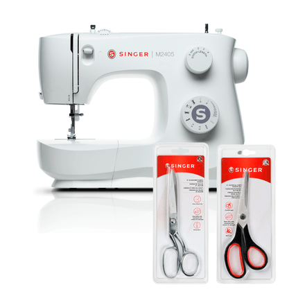Kit Máquina de Costura M2405 + Tesoura 8" Tecido e Tesoura Multiuso Preta
