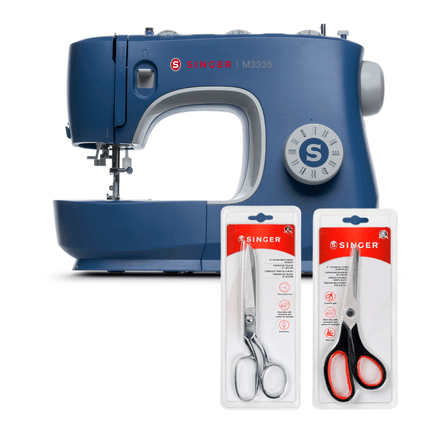 Kit Máquina de Costura M3335 + Tesoura 8" Tecido e Tesoura Multiuso Preta