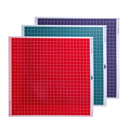 Kit de Bases de Corte - 60x60cm (Tecido/Vermelho, Leve/azul, Forte/roxa) - Momento