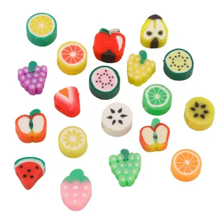 Micanga Fimo de Frutas Luli F3 Pacote com 100un