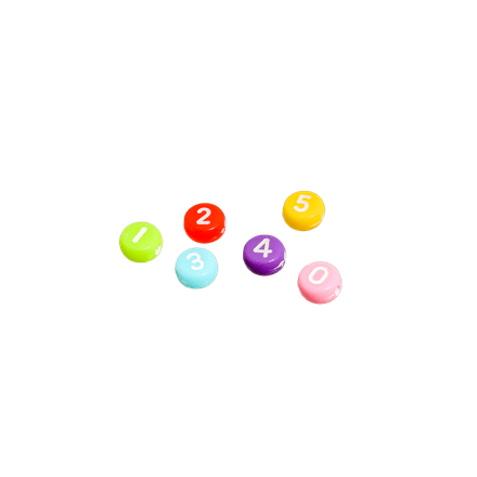 Micanga de Numeros Luli LTC105 Pacote com 250g