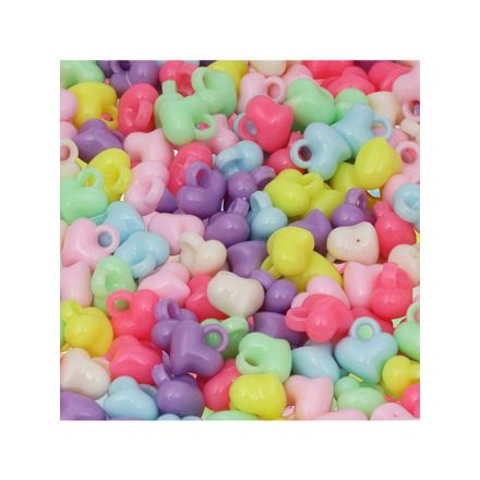 Micanga Entremeio Coracao Luli 15x10mm pacote com 500g