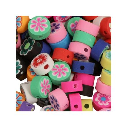 Micanga Fimo de Flores Luli F12 Pacote com 100un