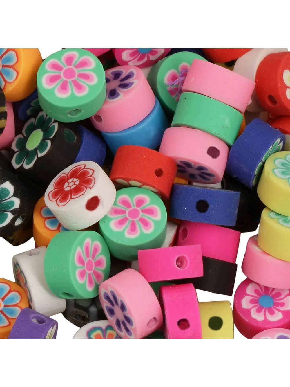 Micanga Fimo de Flores Luli F12 Pacote com 100un