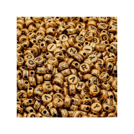 Micanga de Letras Luli LTA121 4x7mm Pacote com 250g