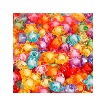 Micanga Entremeio de Estrela Translucido ZHZ106 Luli 12mm pacote com 250g