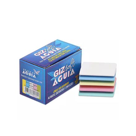 Giz para Tecido Soft Aguia Sortido Caixa com 10un