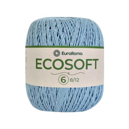 Barbante Ecosoft EuroRoma N6 8/12 Rolo com 452 Metros - Tons de Azul