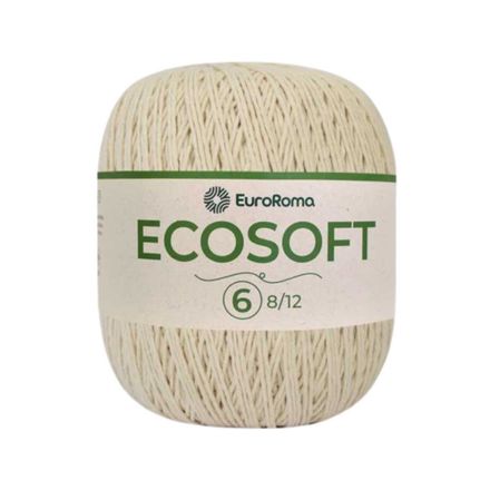 Barbante Ecosoft EuroRoma N6 8/12 Rolo com 452 Metros - Cores Neutras