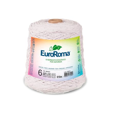 Barbante EuroRoma Colorido 4/6 Rolo com 610 Metros - Cores Neutras