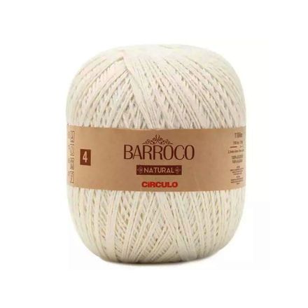 Barbante Barroco Natural Circulo 4/4 Rolo com 1186 Metros
