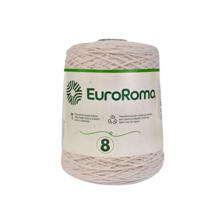 Barbante EuroRoma 4/8 Cru Rolo com 457 Metros