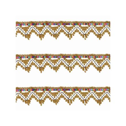 Passamanaria Metalizada Luli 50mm TM-010 Peca com 20 Metros