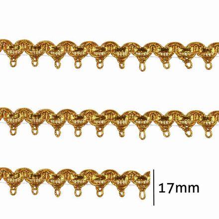 Passamanaria Metalizada Luli 17mm 8139 Peca com 10 Metros