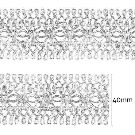 Passamanaria Metalizada Luli 40mm 8457 Peca com 10 Metros