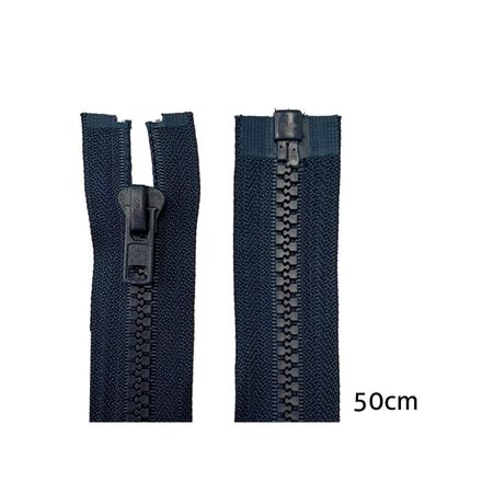 Ziper Destacavel com Plastico n°8 Luli com 50cm Pacote com 10un