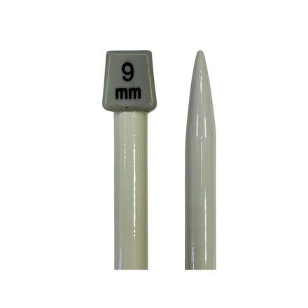 Agulha de Trico de Aluminio Luli 9mm com 25cm 1 Par