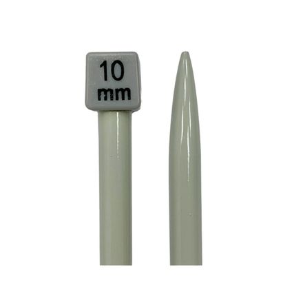 Agulha de Trico de Aluminio Luli 10mm com 25cm 1 Par