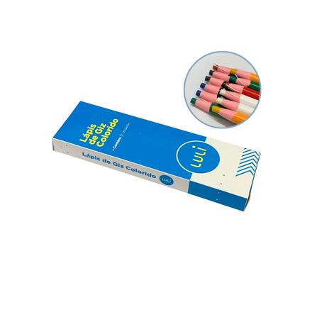 Lapis Giz para Tecido Colorido Luli Caixa com 12un