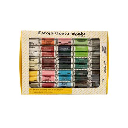 Kit de Linhas de Costura Costuratudo Costuratex com 100 Retros