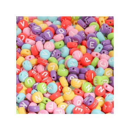 Micanga de Letras Luli LTA110 4x7mm Pacote com 250g