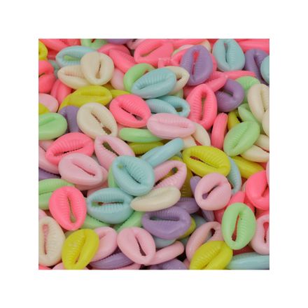 Miçangas Entremeio de Buzios Coloridos  - Mix Claro