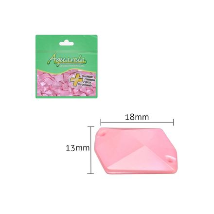 Chaton para Costura Glossy 2IS 13x18mm Aquarela Pacote com 100un