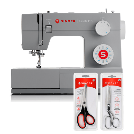 Kit Máquina de Costura Facilita Pro 4423 + Tesoura 7" Tecido e Tesoura Multiuso Preta