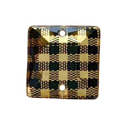 Chaton para Costura Quadrado 2SQ Retro 14mm Aquarela Pacote com 100un