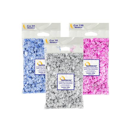 Lantejoula de Flor Metalizada 8,5mm Lantecor 101 P Pacote com 1000un
