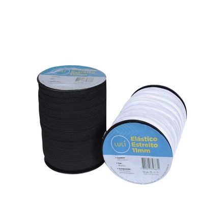 Elastico Chato Luli 11mm Rolo com 100 Metros