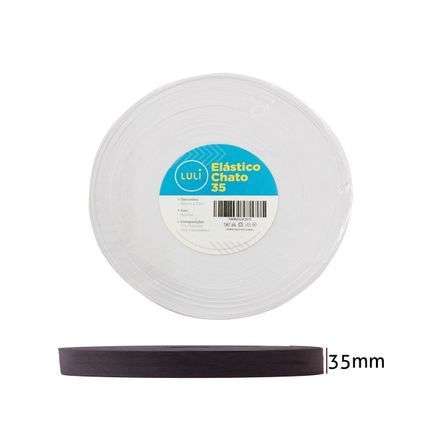 Elastico Chato Luli 35mm Rolo com 25 Metros