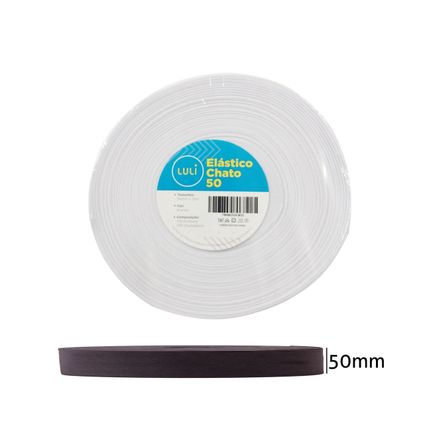 Elastico Chato Luli 50mm Rolo com 25 Metros