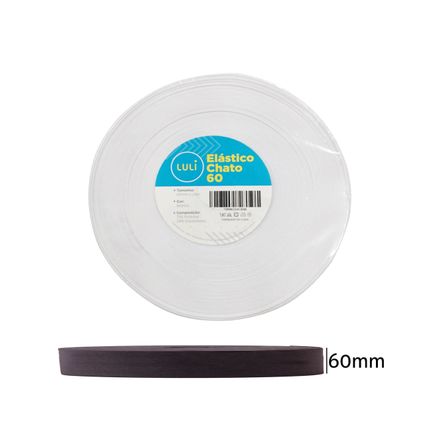 Elastico Chato Luli 60mm Rolo com 25 Metros