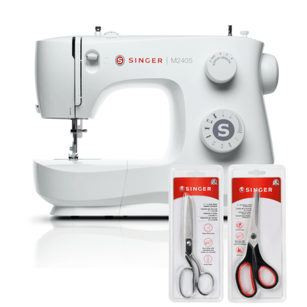 Kit Máquina de Costura M2405 + Tesoura 8" Tecido e Tesoura Multiuso Preta