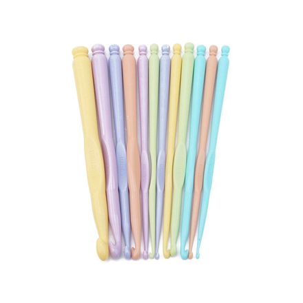 Kit de Agulhas de Croche Luli de Plastico Tamanhos Sortidos