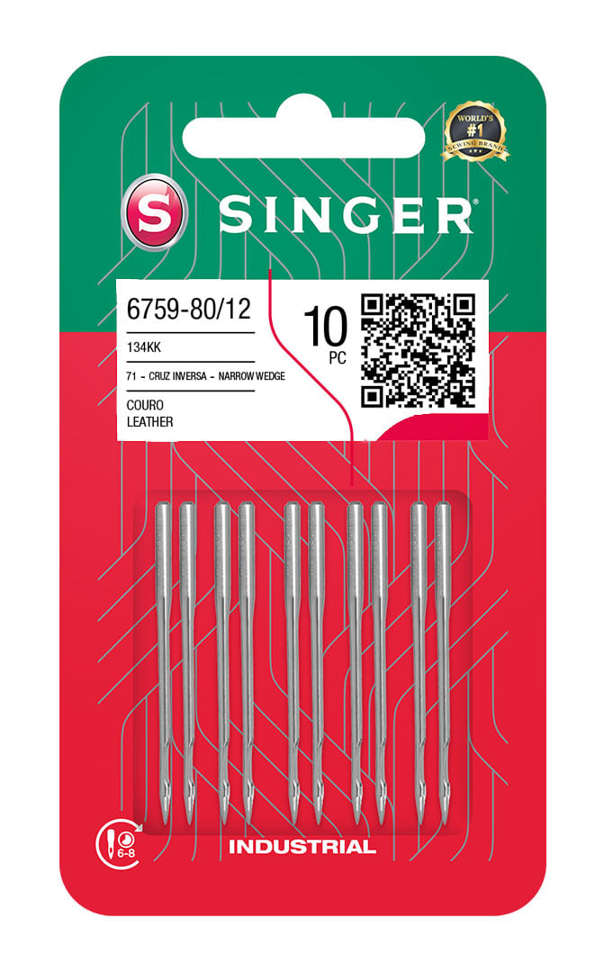 Agulha Industrial 6759 Ponta Diamante - Máquina Reta