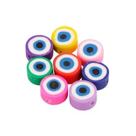 Micanga Fimo de Olho Grego Luli F5 Pacote com 100un