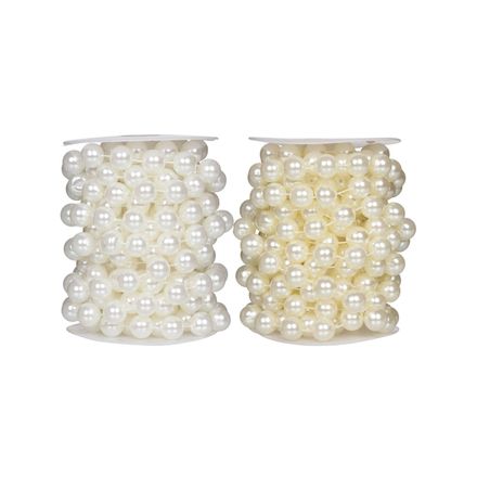 Corrente de Perola ABS Luli 14mm Rolo com 4,5 Metros