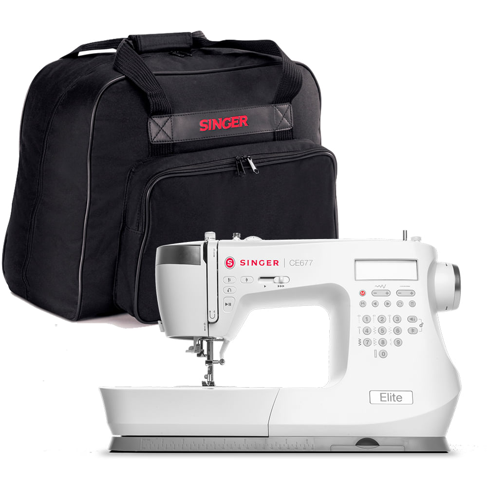 Kit Máquina de Costura CE677 e Bolsa de Transporte Singer