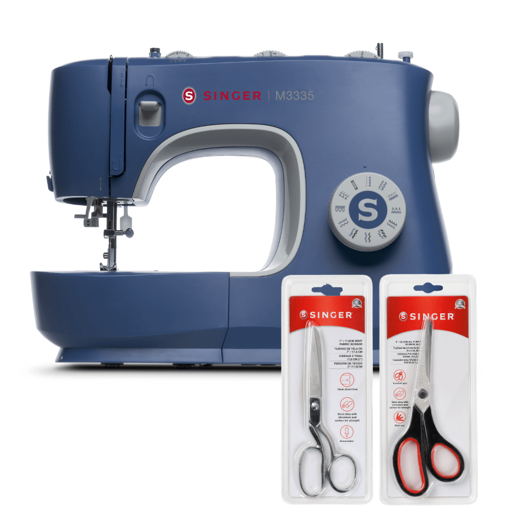 Kit Máquina de Costura M3335 + Tesoura 8" Tecido e Tesoura Multiuso Preta