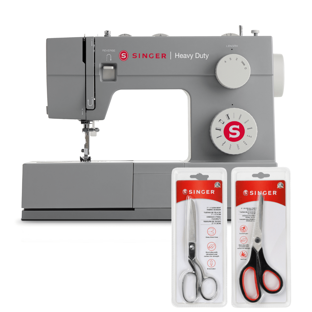 Kit Máquina de Costura Facilita Pro 4411 + Tesoura 7" Tecido e Tesoura Multiuso Preta