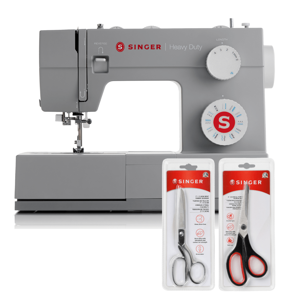 Kit Máquina de Costura Facilita Pro 4423 + Tesoura 10" Tecido e Tesoura Multiuso Preta