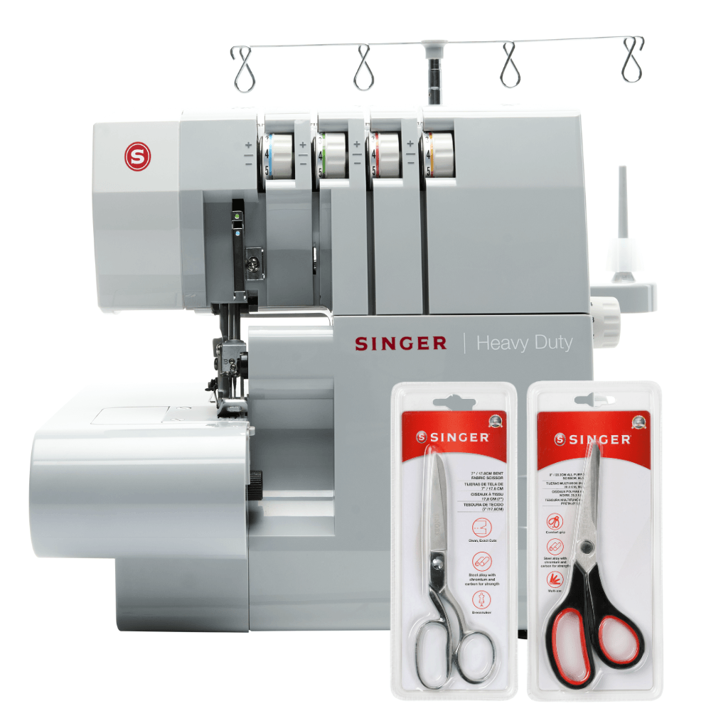 Kit Máquina Overloque 14HD854 + Tesoura 7" Tecido e Tesoura Multiuso Preta